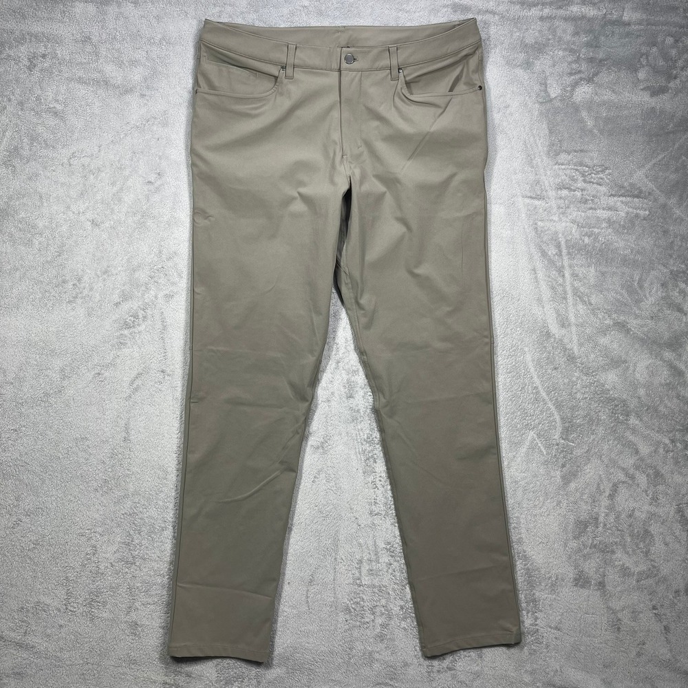 Lululemon ABC Pant Men 38 (38.5)Tall Khaki Slim Fit Technical Performance